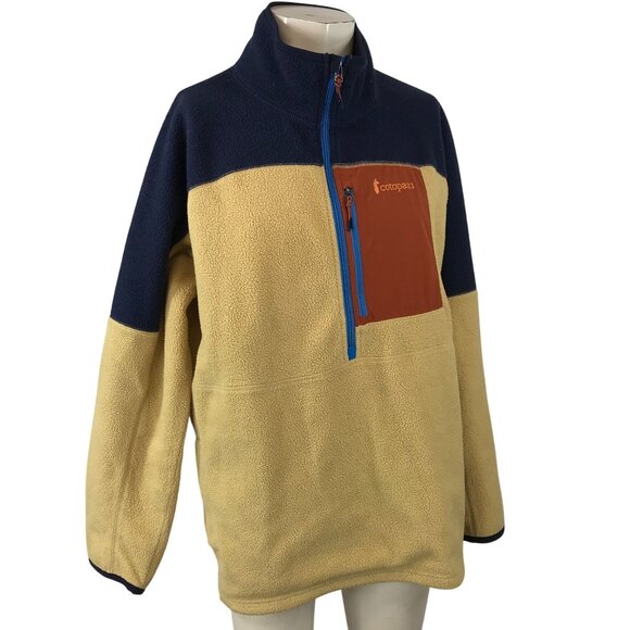 cotopaxi Other - COTOPAXI ~ MENS XL ~ TAN FLEECE COLORBLOCK PULLOVER SWEATSHIRT JACKET